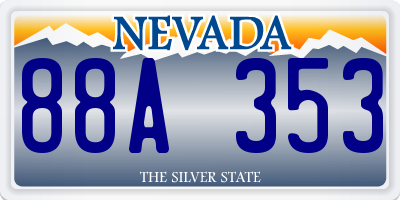 NV license plate 88A353