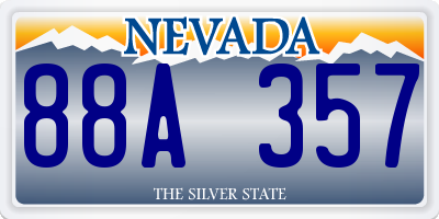 NV license plate 88A357