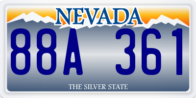 NV license plate 88A361