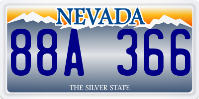 NV license plate 88A366