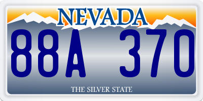 NV license plate 88A370