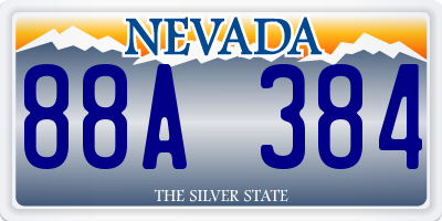 NV license plate 88A384