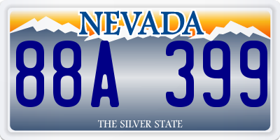NV license plate 88A399