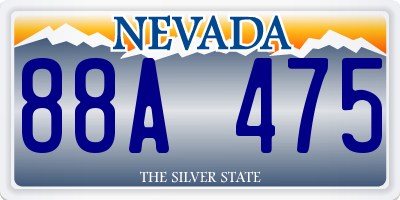 NV license plate 88A475