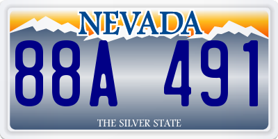 NV license plate 88A491