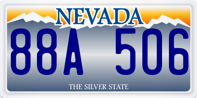 NV license plate 88A506