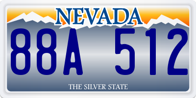 NV license plate 88A512