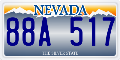 NV license plate 88A517
