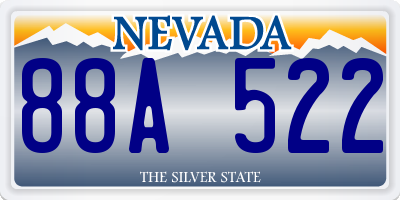 NV license plate 88A522