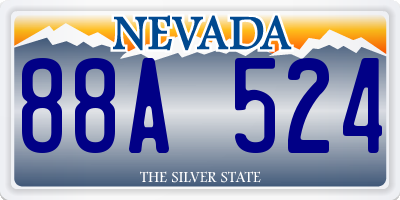 NV license plate 88A524