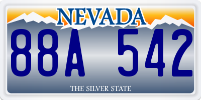 NV license plate 88A542