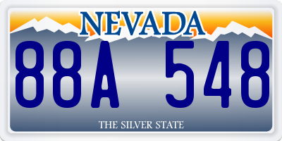 NV license plate 88A548