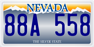 NV license plate 88A558