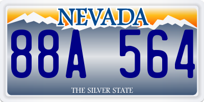 NV license plate 88A564
