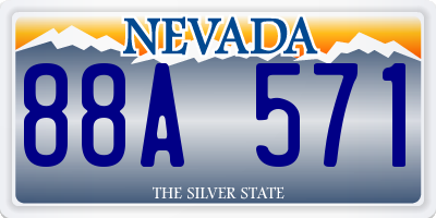 NV license plate 88A571