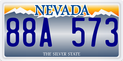 NV license plate 88A573