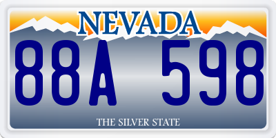 NV license plate 88A598