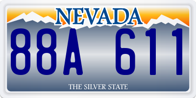 NV license plate 88A611