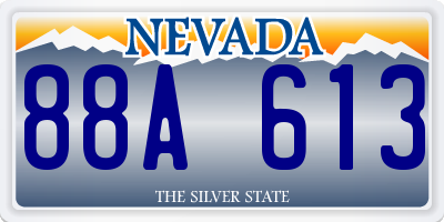 NV license plate 88A613