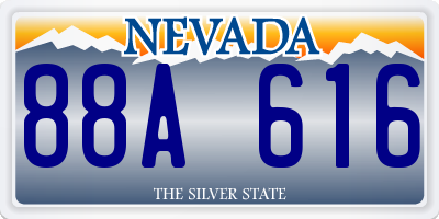 NV license plate 88A616