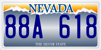 NV license plate 88A618
