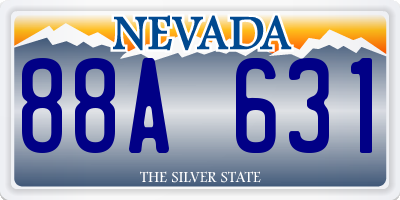 NV license plate 88A631