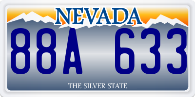 NV license plate 88A633