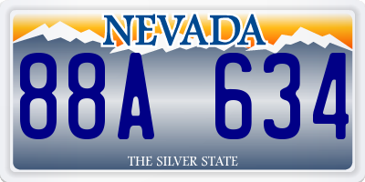 NV license plate 88A634
