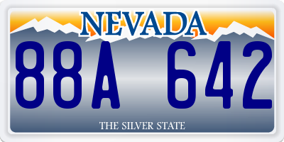 NV license plate 88A642