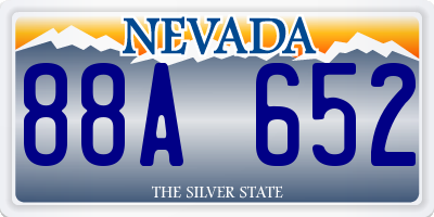 NV license plate 88A652