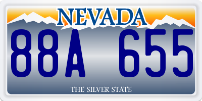 NV license plate 88A655
