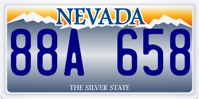 NV license plate 88A658