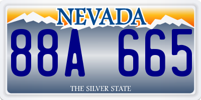 NV license plate 88A665