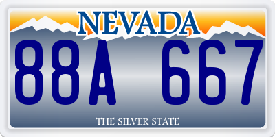 NV license plate 88A667
