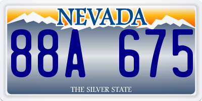NV license plate 88A675