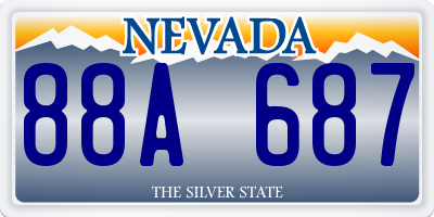 NV license plate 88A687