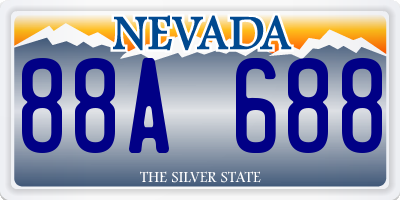 NV license plate 88A688
