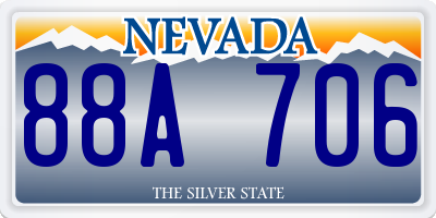 NV license plate 88A706