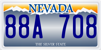 NV license plate 88A708