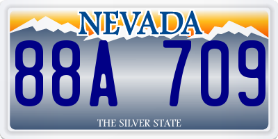 NV license plate 88A709
