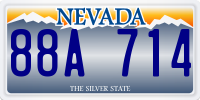 NV license plate 88A714