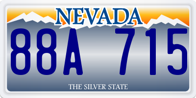 NV license plate 88A715