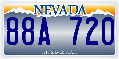 NV license plate 88A720