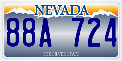 NV license plate 88A724