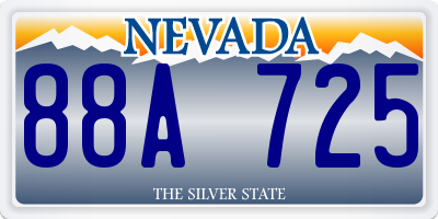 NV license plate 88A725