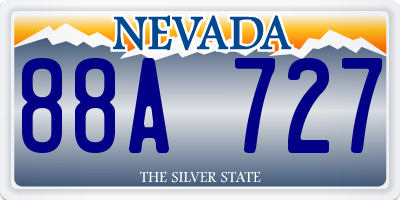 NV license plate 88A727