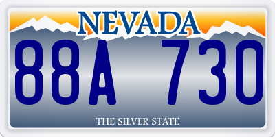 NV license plate 88A730