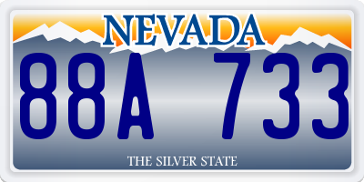NV license plate 88A733