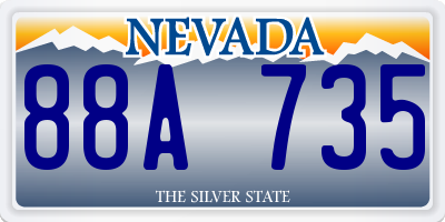 NV license plate 88A735