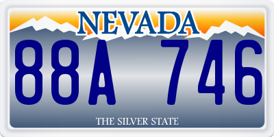 NV license plate 88A746